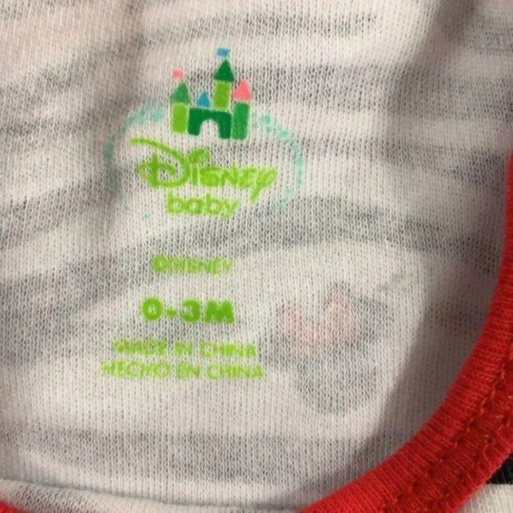Baby Disney 0-3‎ Months zebra Minnie Mouse bodysuit